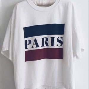 Brandy Melville Paris cropped tee